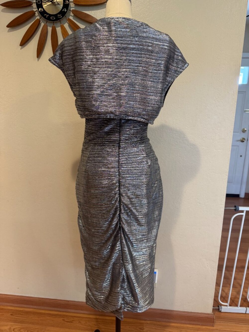 XL | Silver Wiggle Dress and Bolero Set from Tatyana - Picture 3 of 8